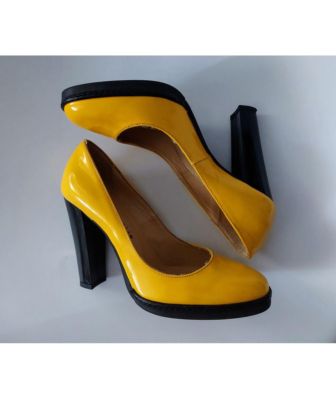 FRANKIE MORELLO Желтые туфли из лакированной кожи, фото 5