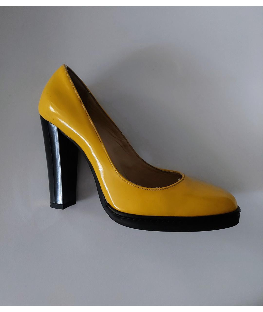 FRANKIE MORELLO Желтые туфли из лакированной кожи, фото 7
