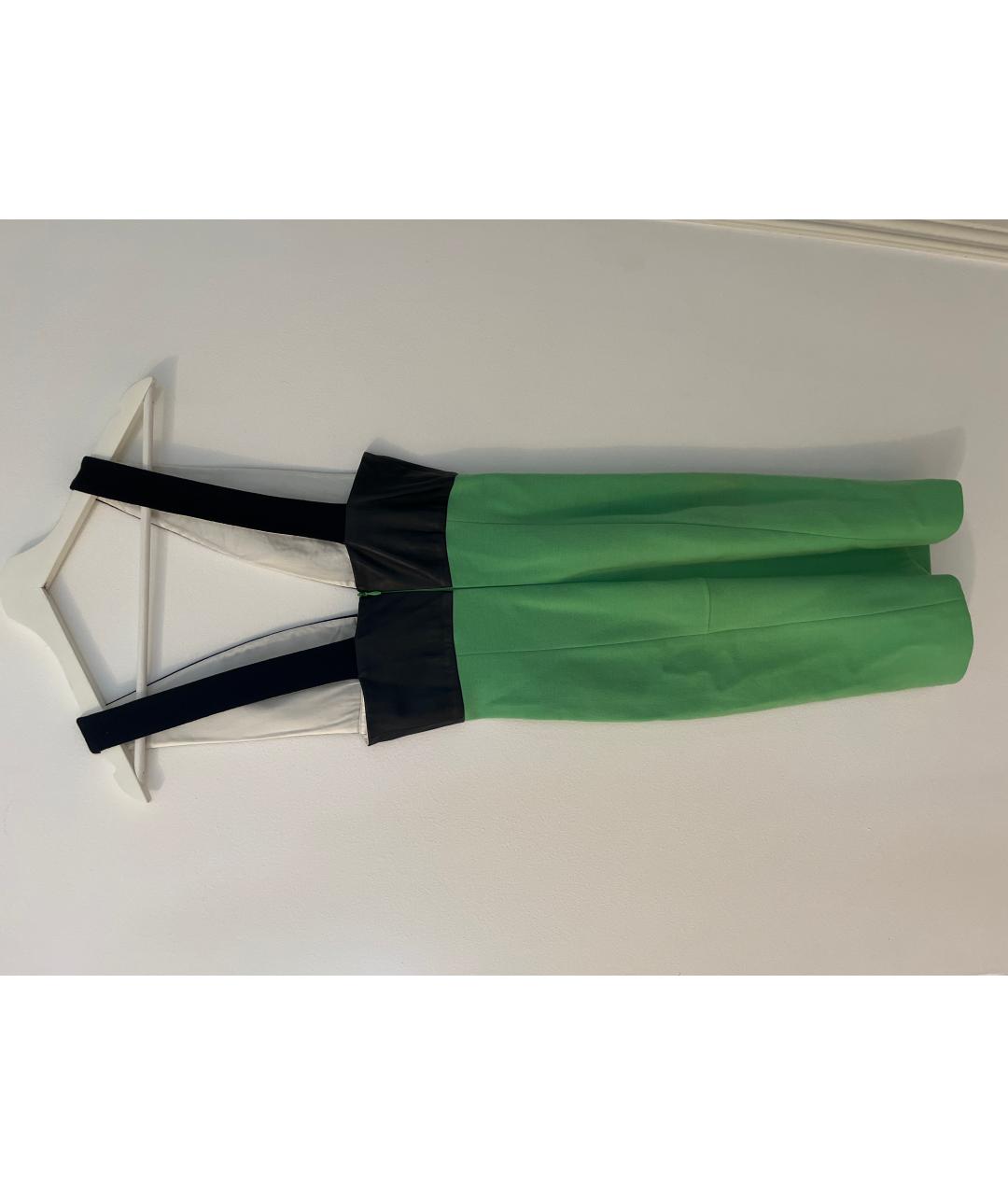 FAUSTO PUGLISI Зеленые шерстяное коктейльное платье, фото 2