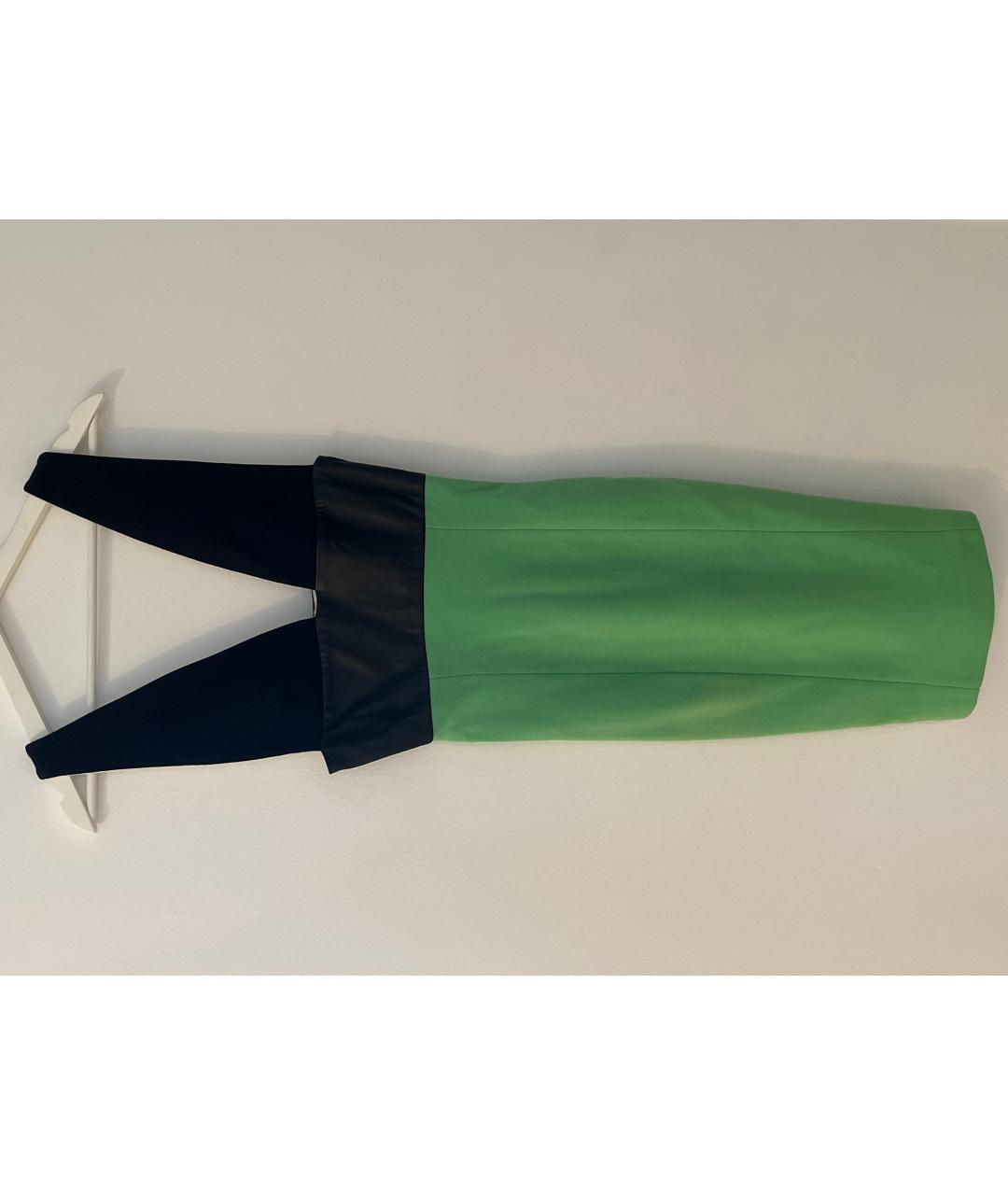 FAUSTO PUGLISI Зеленые шерстяное коктейльное платье, фото 5