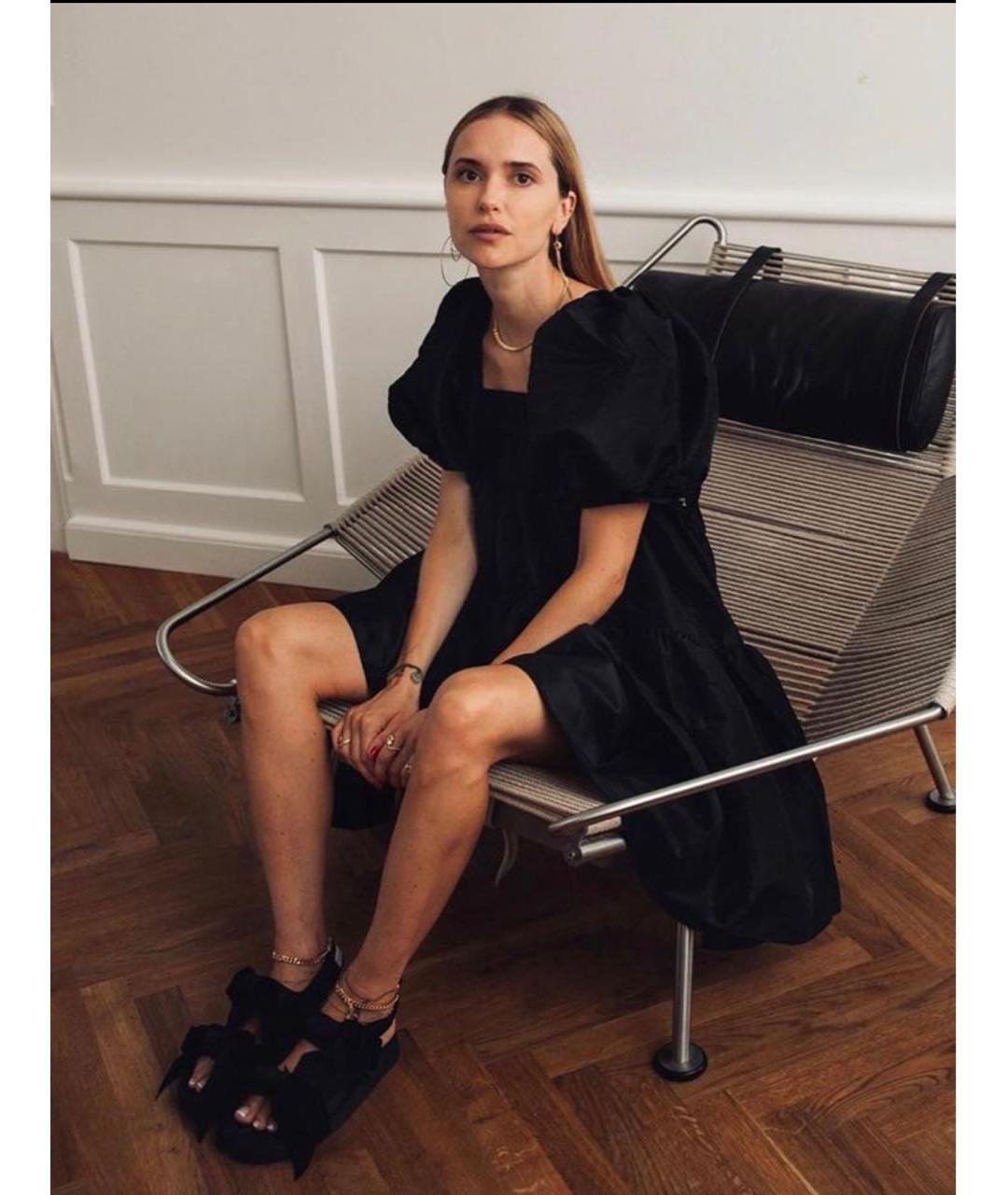 CECILIE BAHNSEN Черное коктейльное платье, фото 5