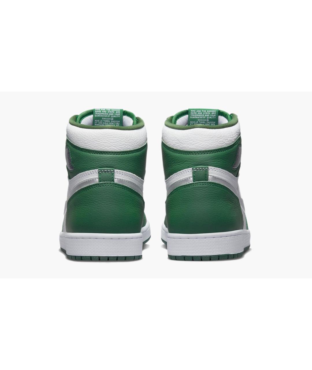 JORDAN Зеленые кожаные кроссовки, фото 5