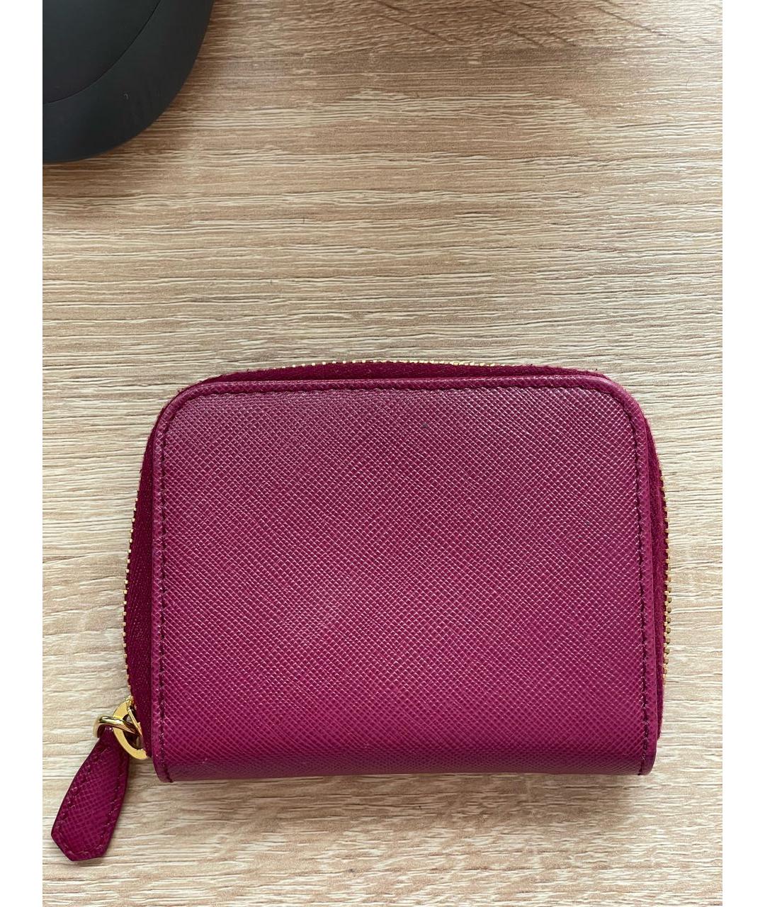 PRADA Фуксия кожаный кошелек, фото 3