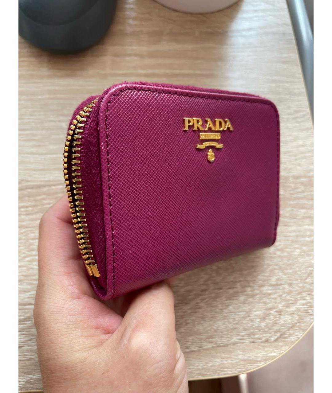 PRADA Фуксия кожаный кошелек, фото 2