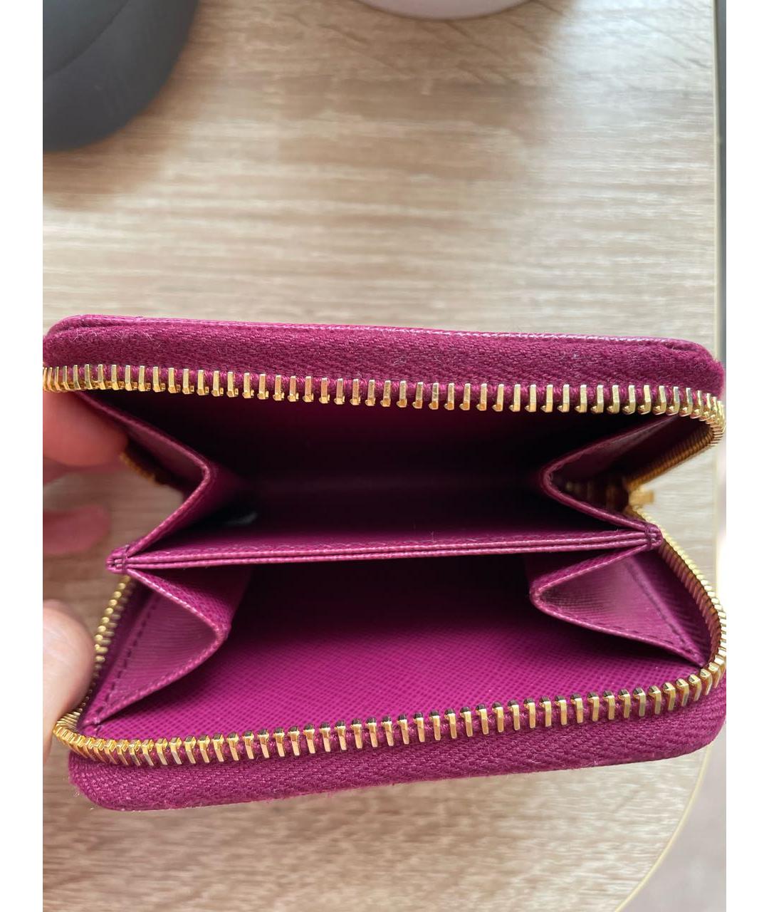 PRADA Фуксия кожаный кошелек, фото 4