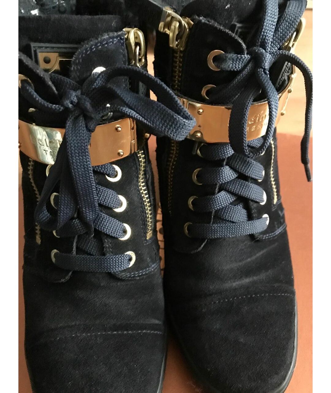 BALDININI Темно-синие замшевые ботинки, фото 7