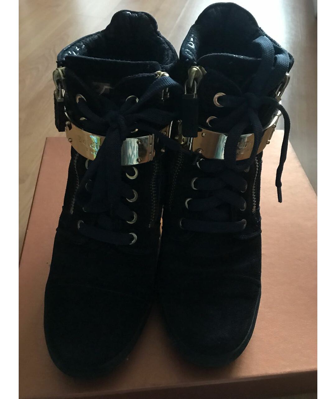 BALDININI Темно-синие замшевые ботинки, фото 2