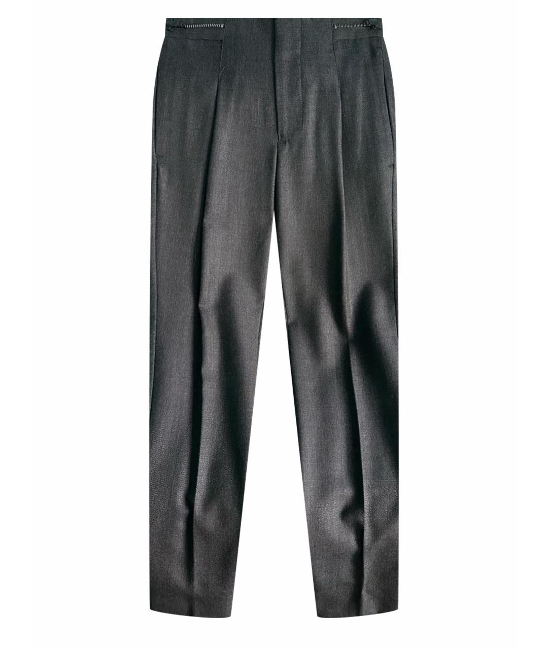 EMPORIO ARMANI Антрацитовые прямые брюки, фото 1