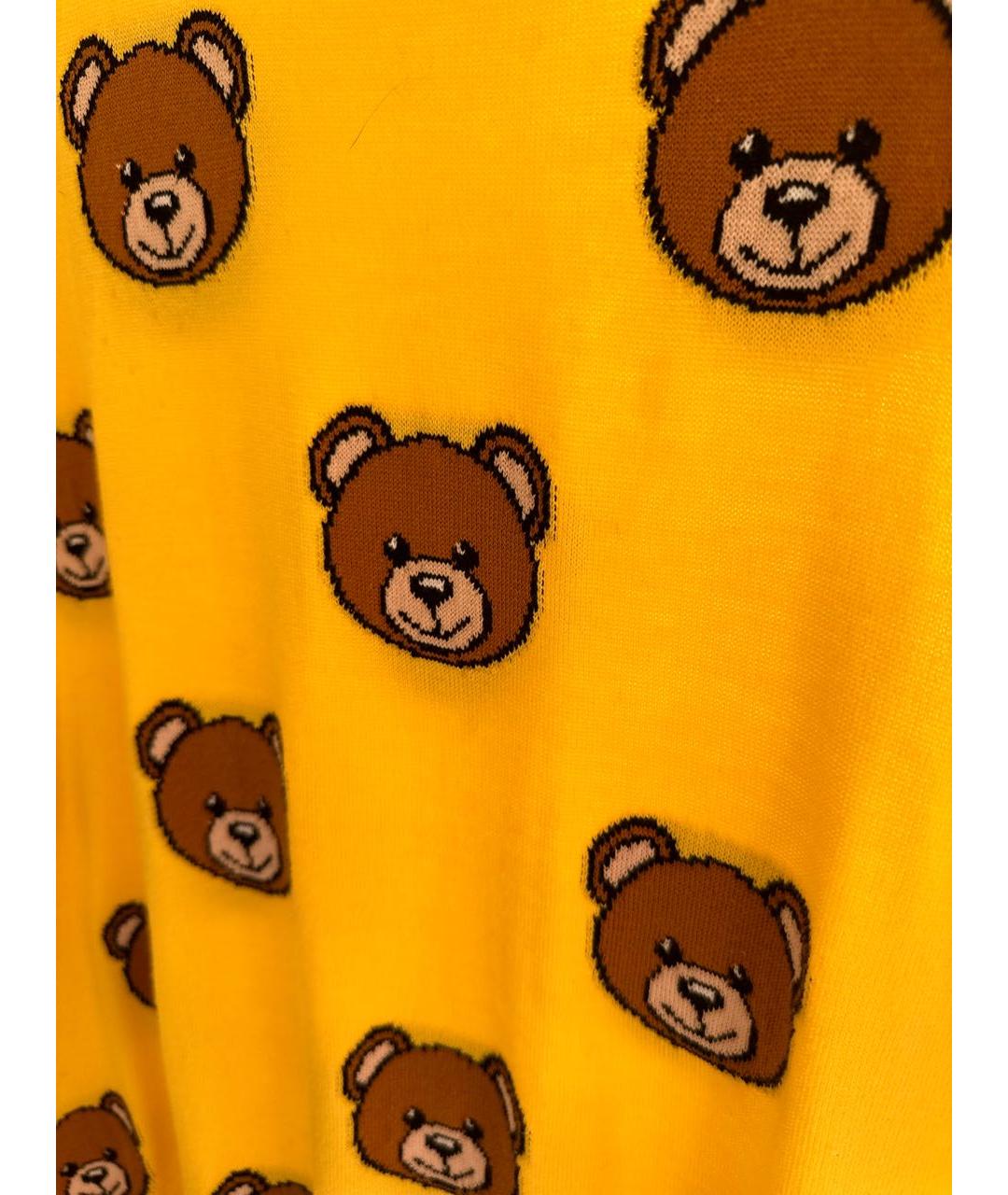 MOSCHINO Желтый хлопковый джемпер / свитер, фото 4