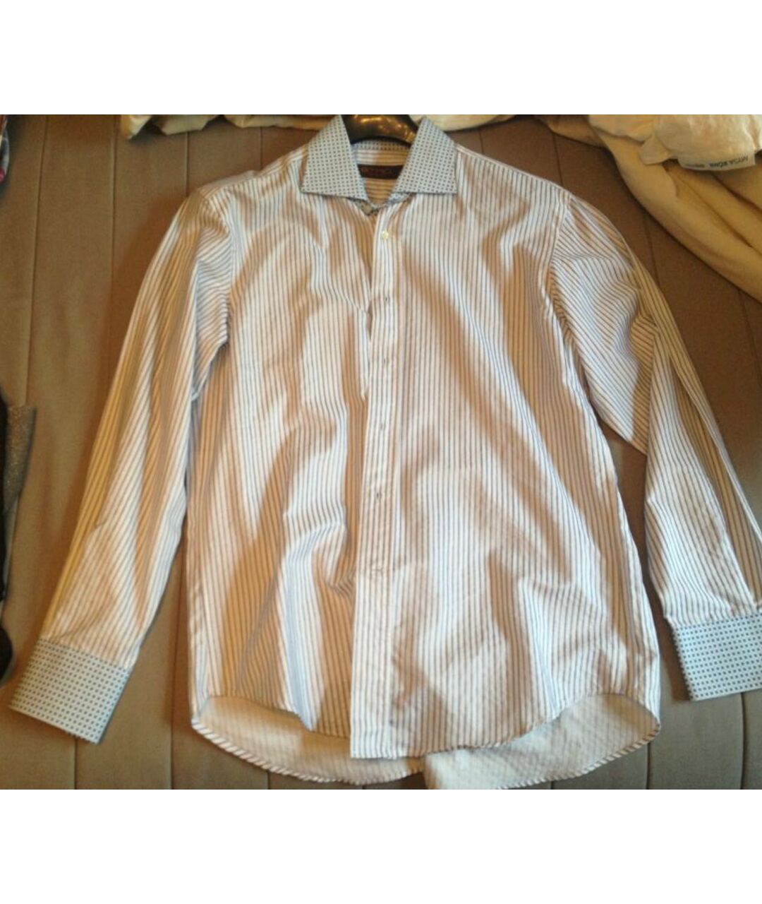 ETRO Голубая хлопковая классическая рубашка, фото 2