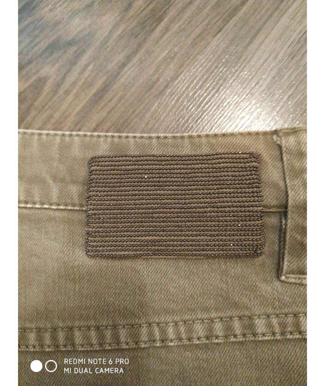 BRUNELLO CUCINELLI Хаки хлопко-эластановые джинсы слим, фото 2