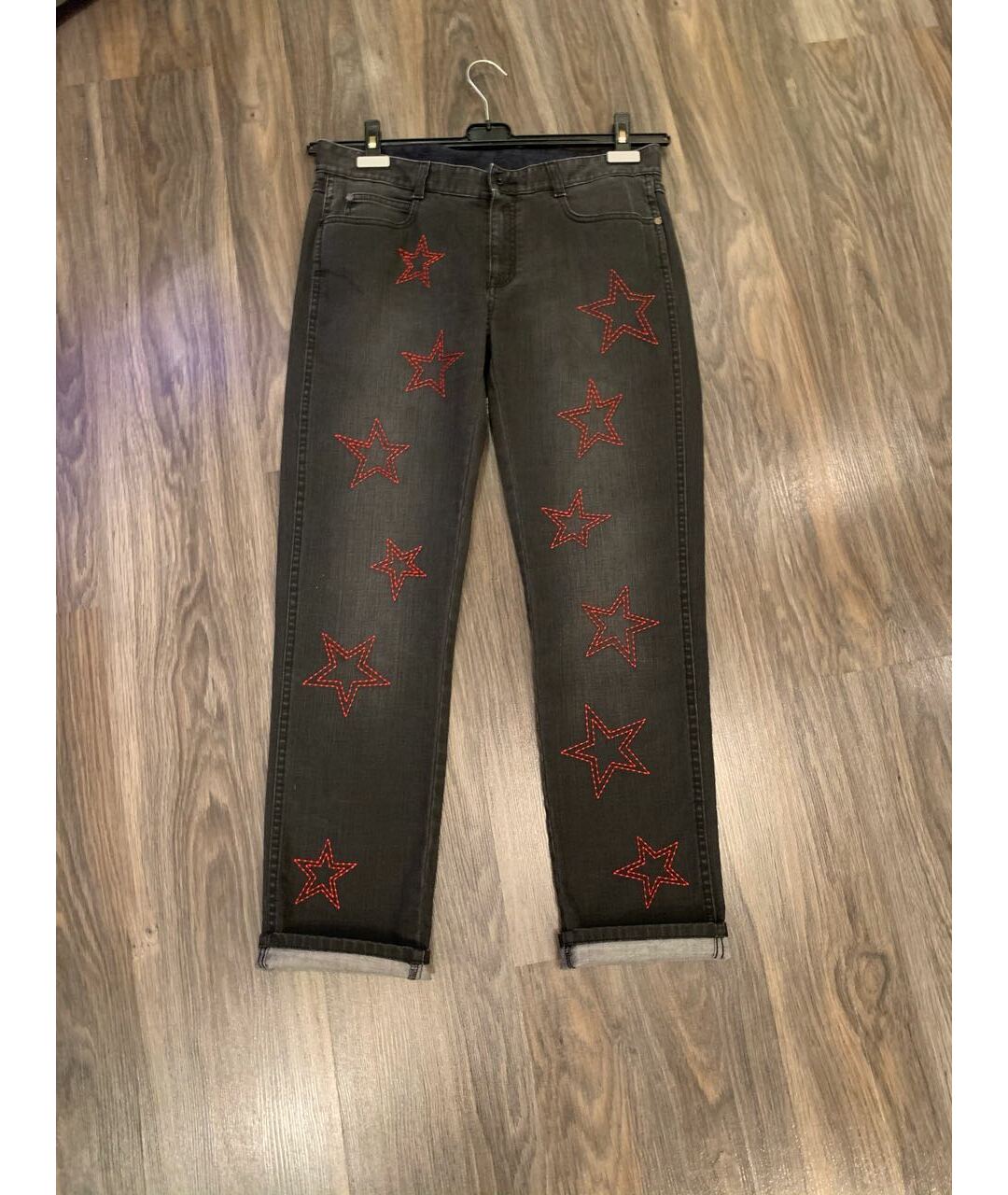 STELLA MCCARTNEY Черные хлопко-эластановые джинсы слим, фото 2