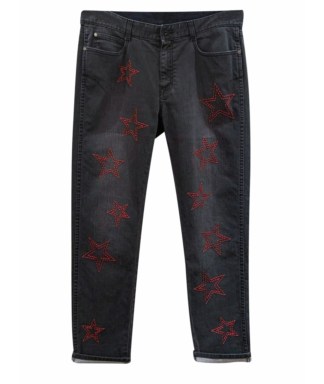 STELLA MCCARTNEY Черные хлопко-эластановые джинсы слим, фото 1
