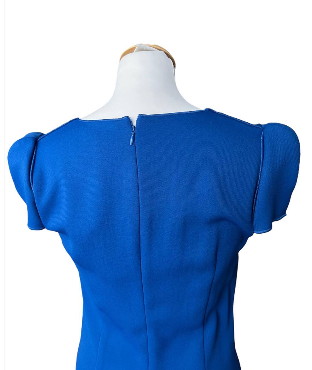 GIORGIO ARMANI Синее вискозное повседневное платье, фото 5