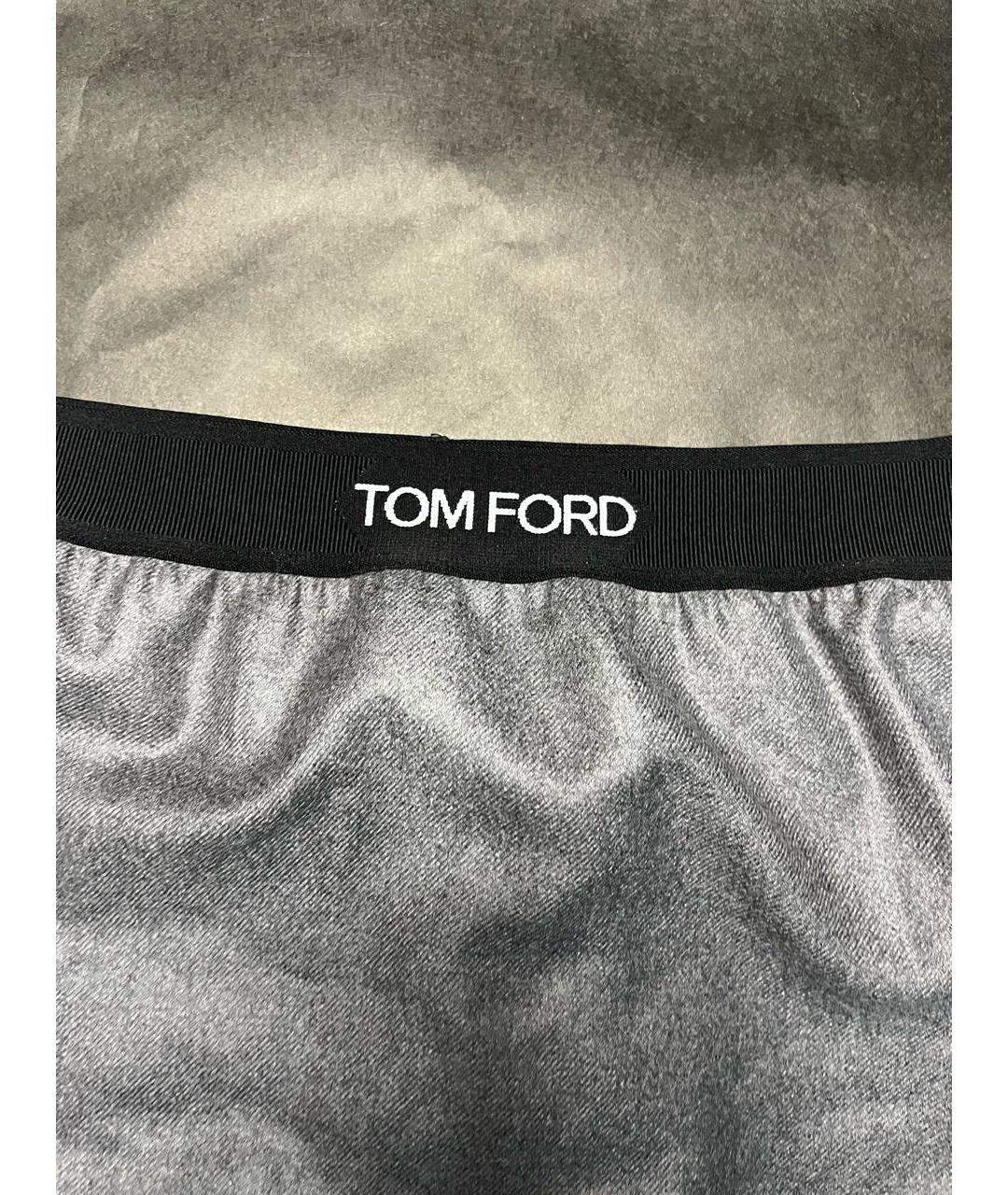 TOM FORD Серебряная юбка мини, фото 4