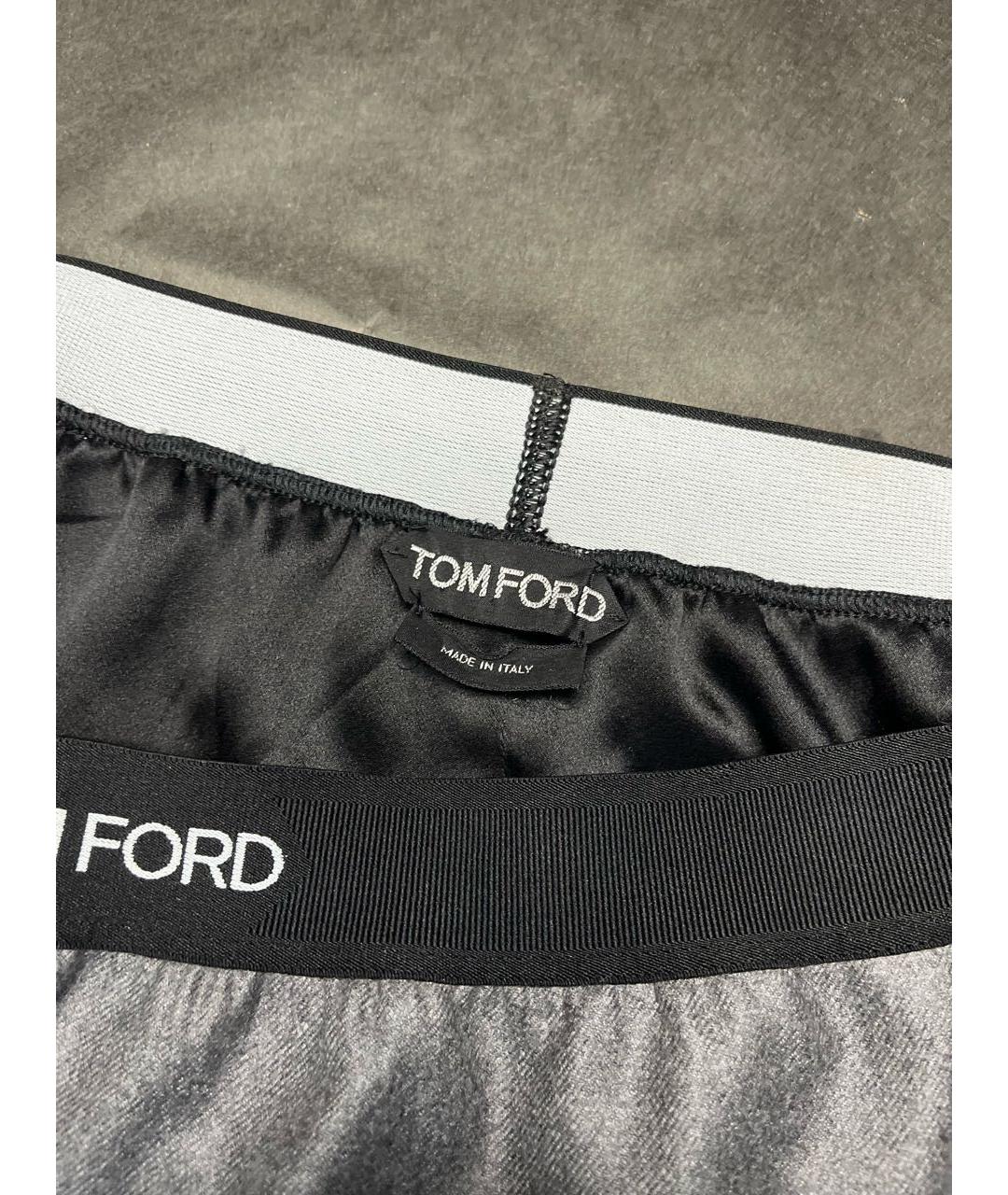 TOM FORD Серебряная юбка мини, фото 3