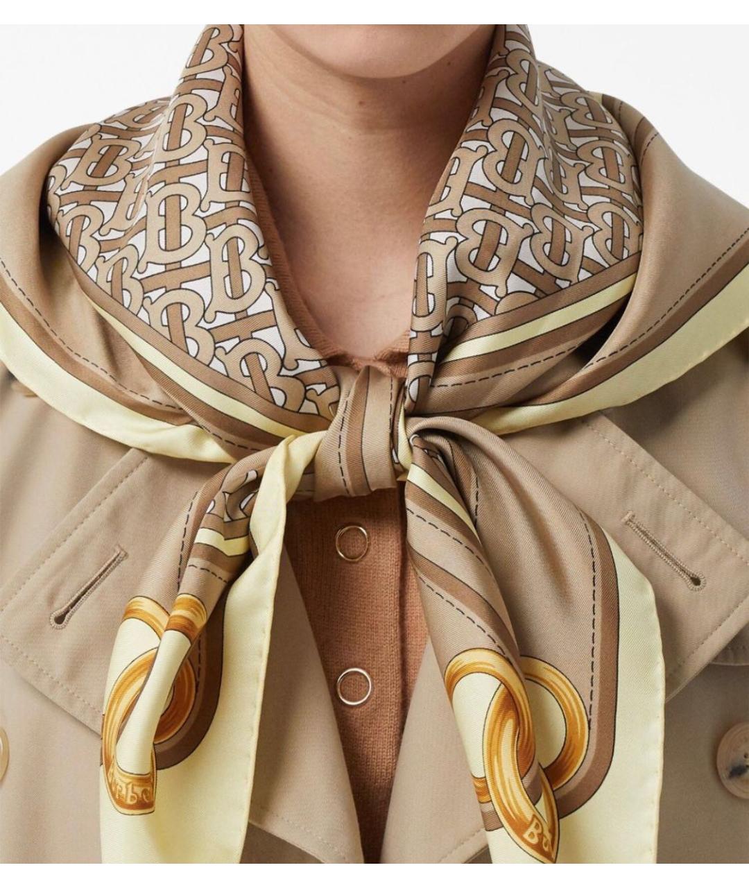 BURBERRY Мульти шелковый платок, фото 3