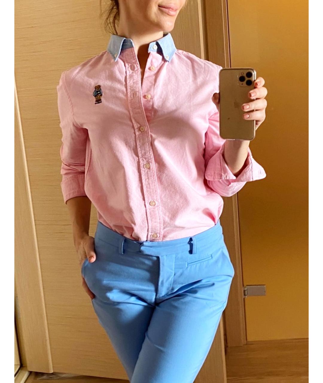 POLO RALPH LAUREN Розовая хлопковая рубашка, фото 3