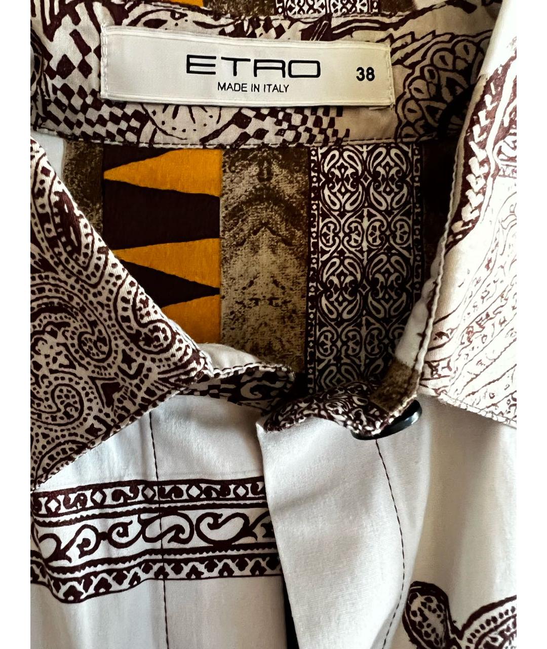 ETRO Мульти хлопко-эластановое повседневное платье, фото 4