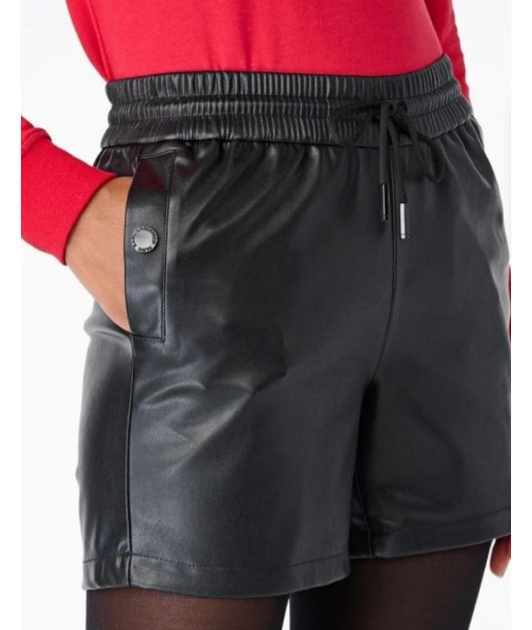 KARL LAGERFELD Черные полиуретановые шорты, фото 9
