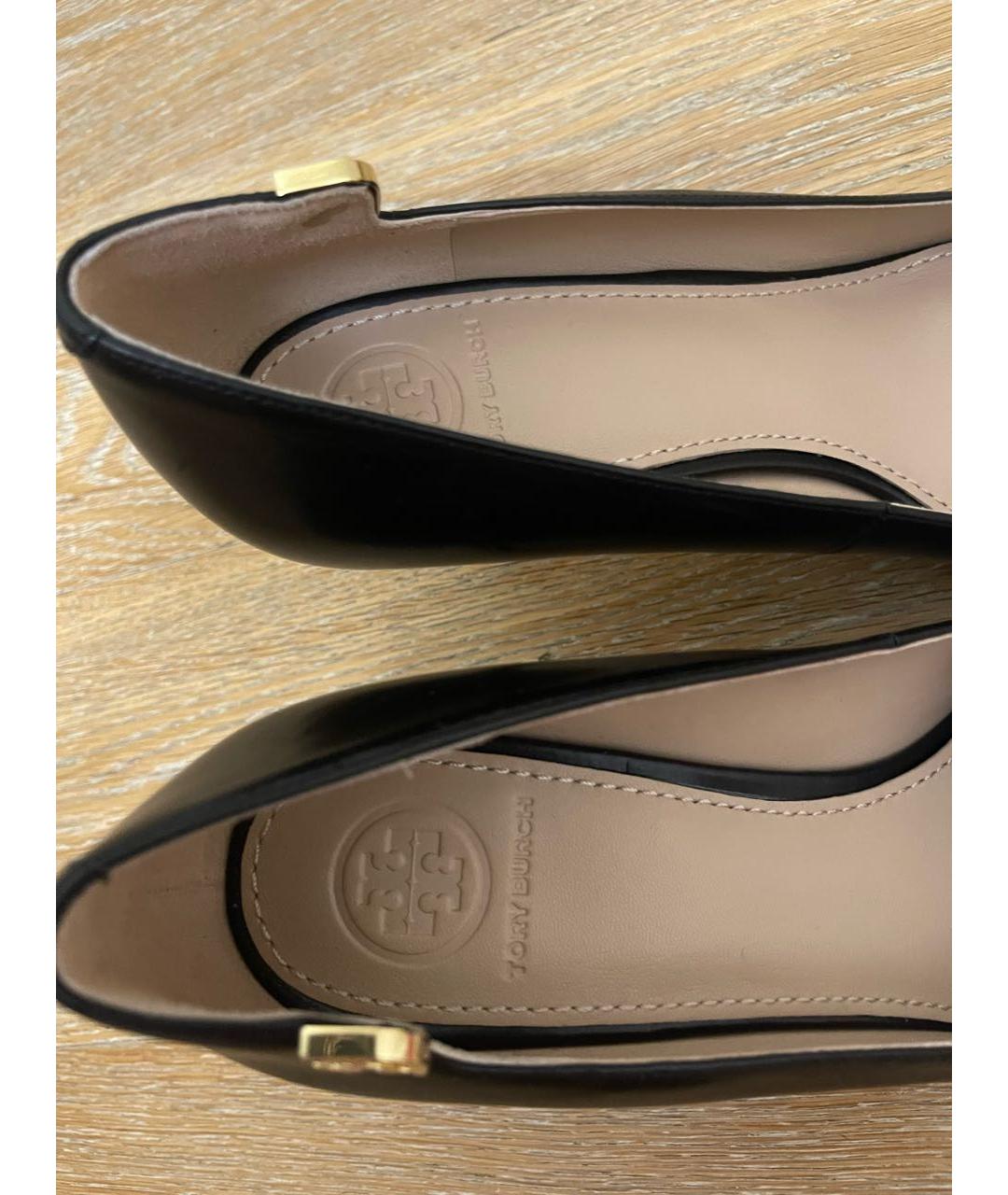 TORY BURCH Черные кожаные туфли, фото 4