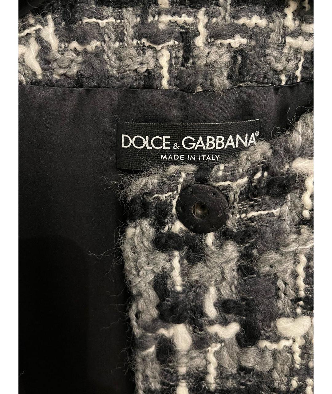 DOLCE&GABBANA Серое шерстяное пальто, фото 3