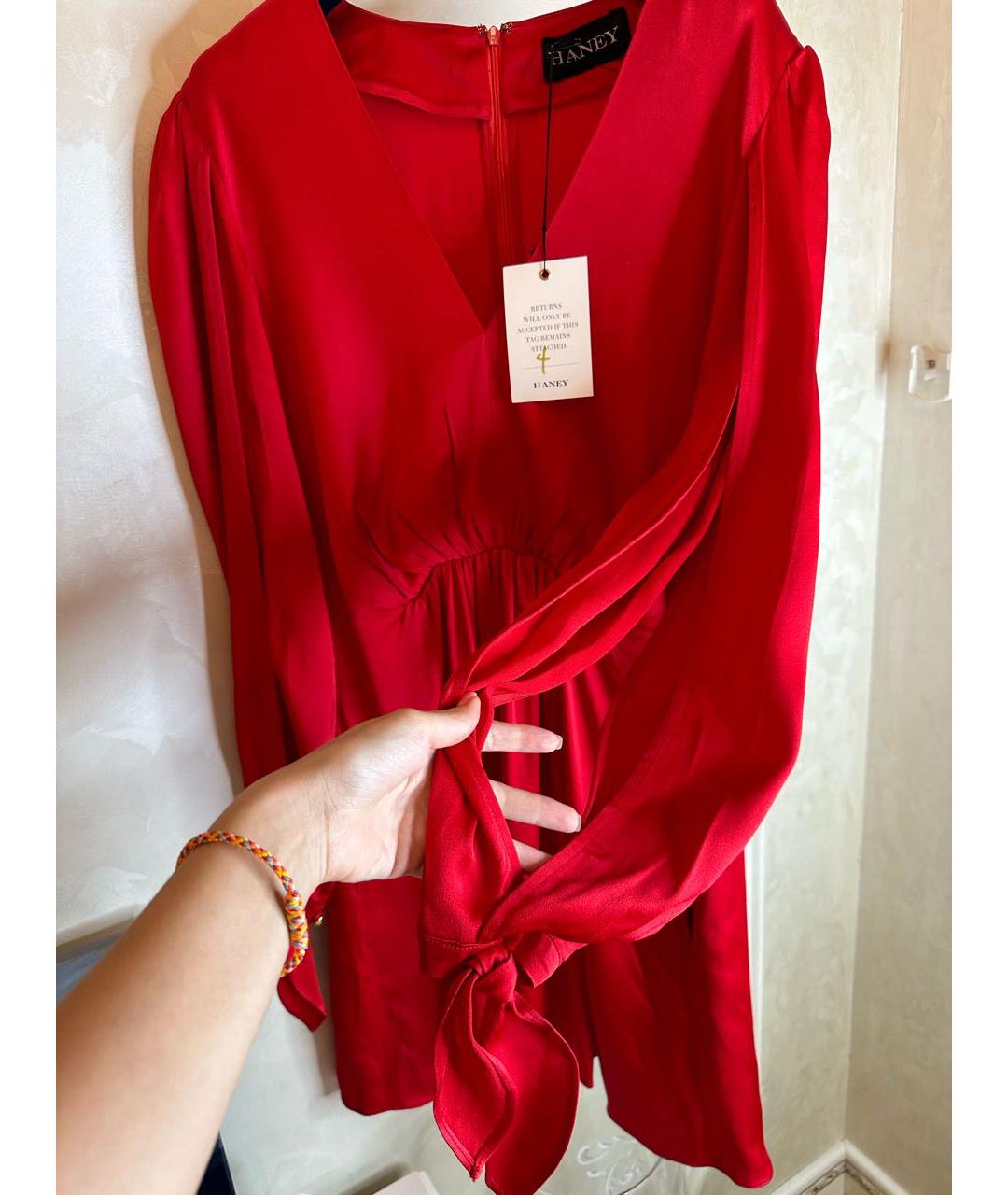 HANEY Красное полиэстеровое коктейльное платье, фото 2