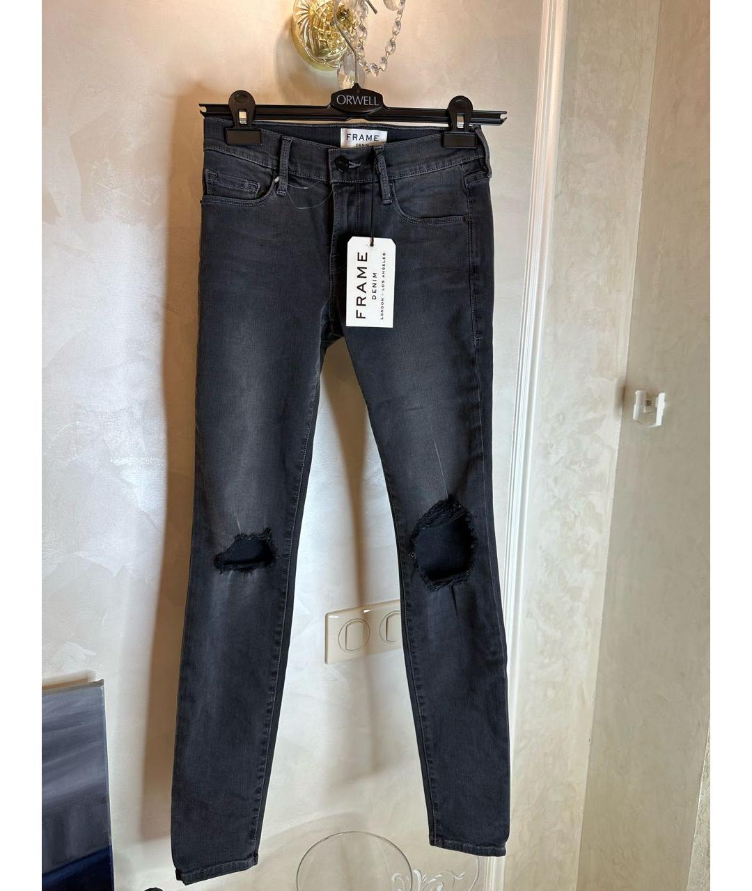 FRAME Антрацитовые джинсы слим, фото 4