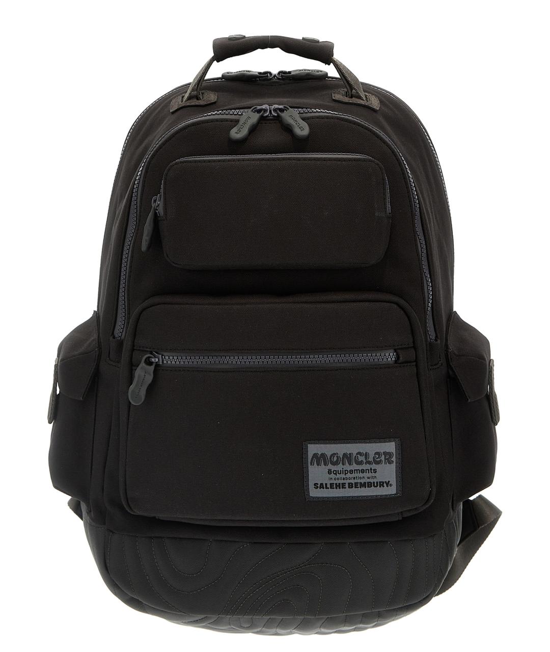 MONCLER Черный хлопковый рюкзак, фото 1