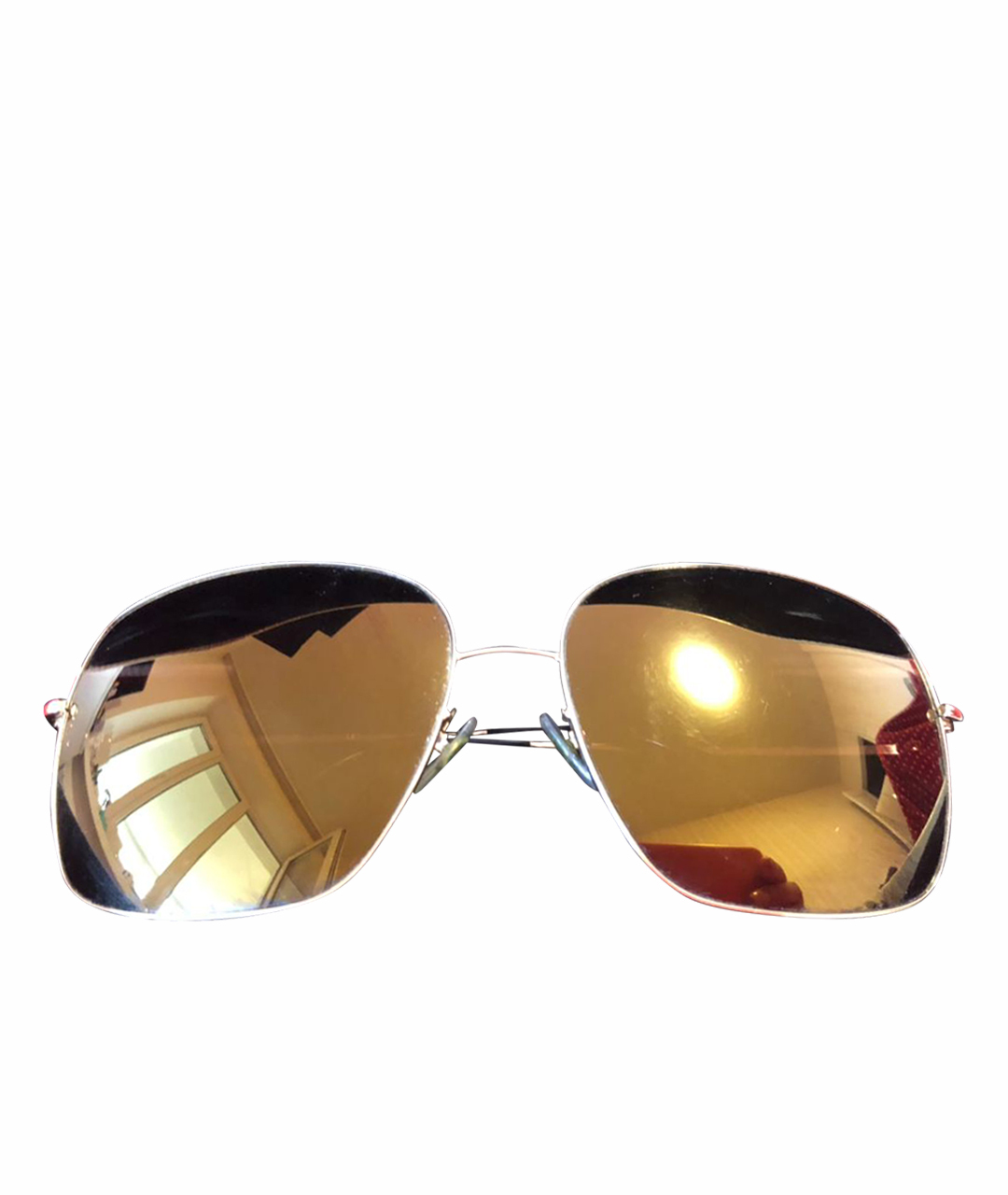 DOLCE&GABBANA Коричневые металлические солнцезащитные очки, фото 1
