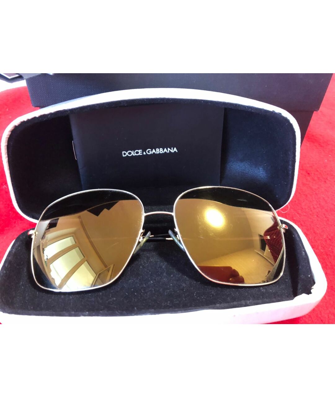 DOLCE&GABBANA Коричневые металлические солнцезащитные очки, фото 4