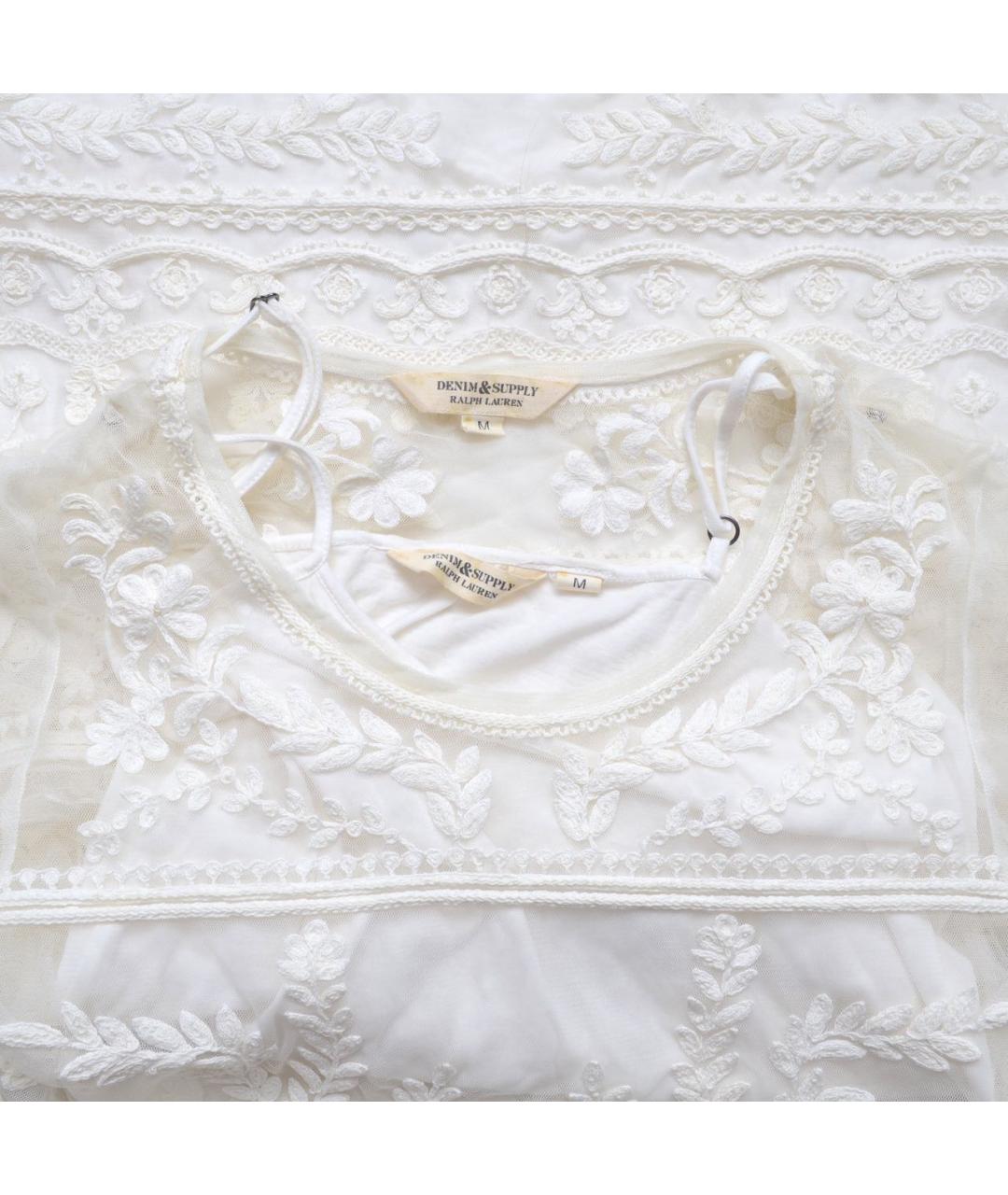 RALPH LAUREN DENIM & SUPPLY Белое хлопковое свадебное платье, фото 4