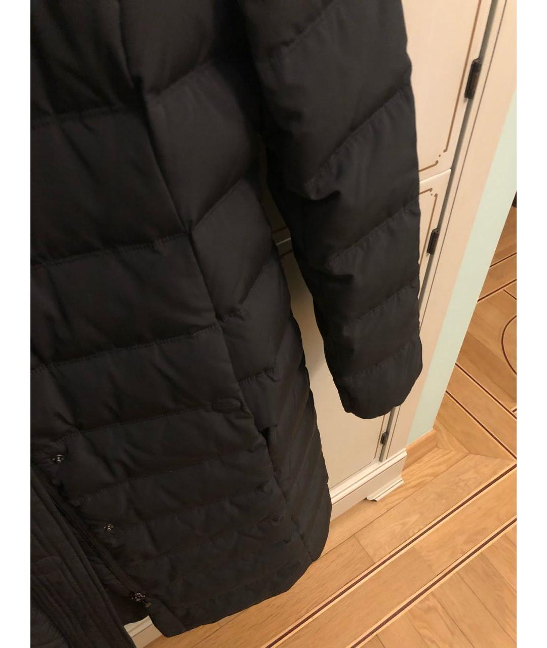 ARMANI COLLEZIONI Черное полиэстеровое пальто, фото 2