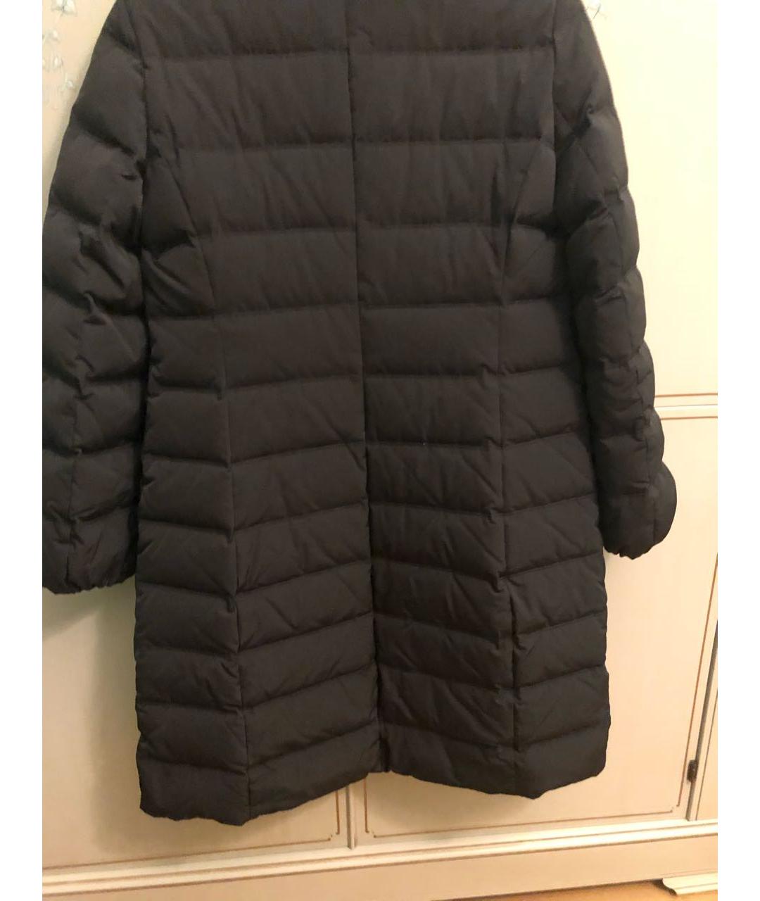 ARMANI COLLEZIONI Черное полиэстеровое пальто, фото 4