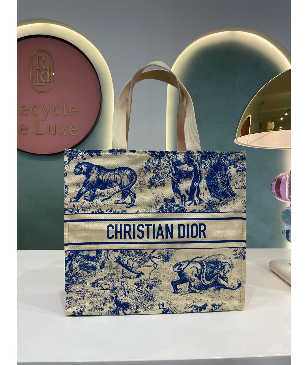 CHRISTIAN DIOR PRE-OWNED Синяя пляжная сумка, фото 5