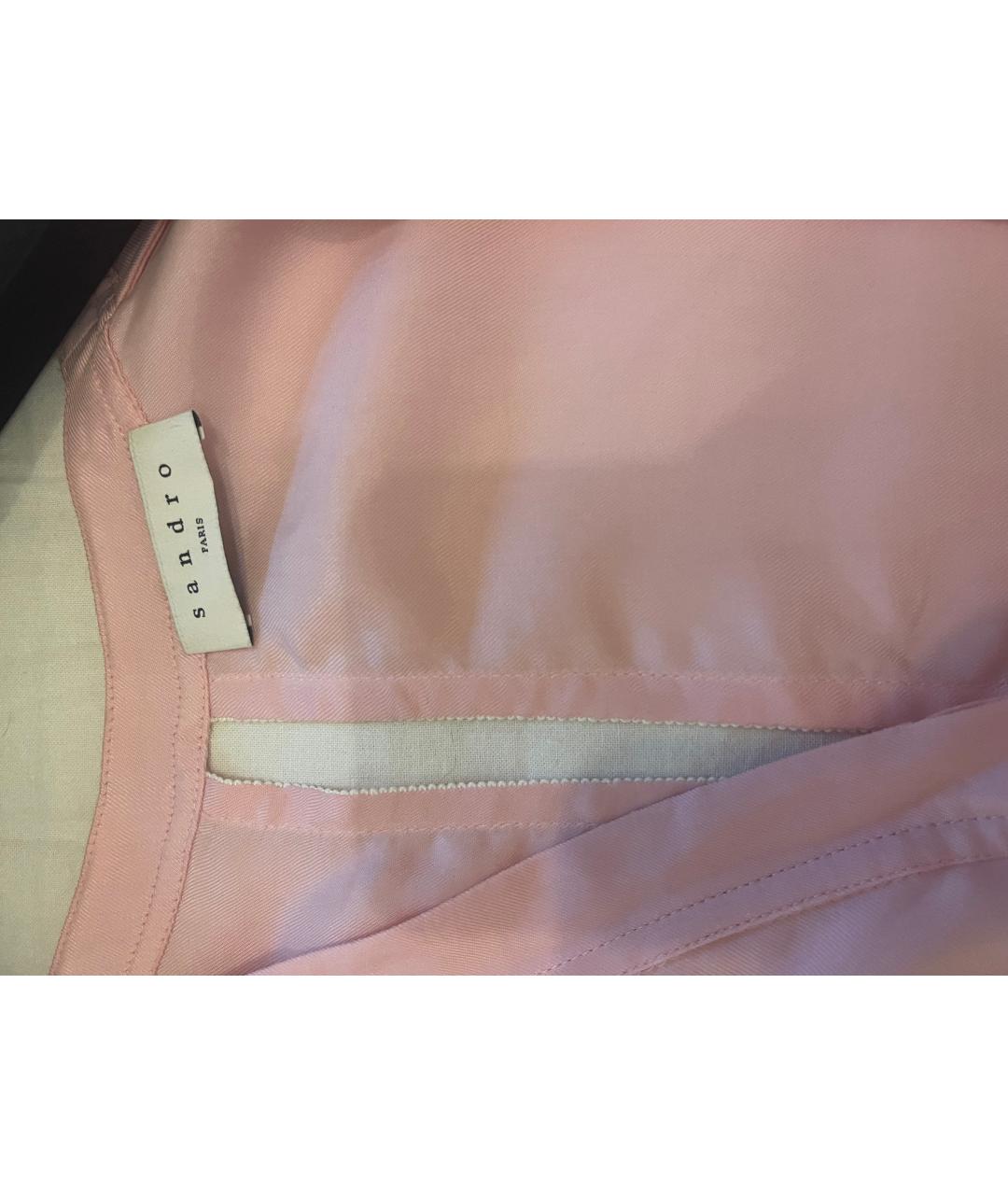 SANDRO Розовая вискозная блузы, фото 3