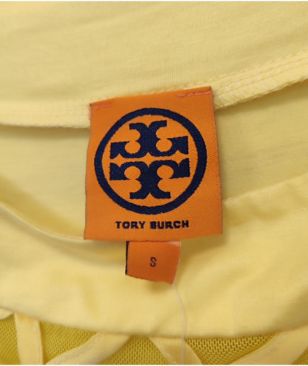 TORY BURCH Желтая футболка, фото 3