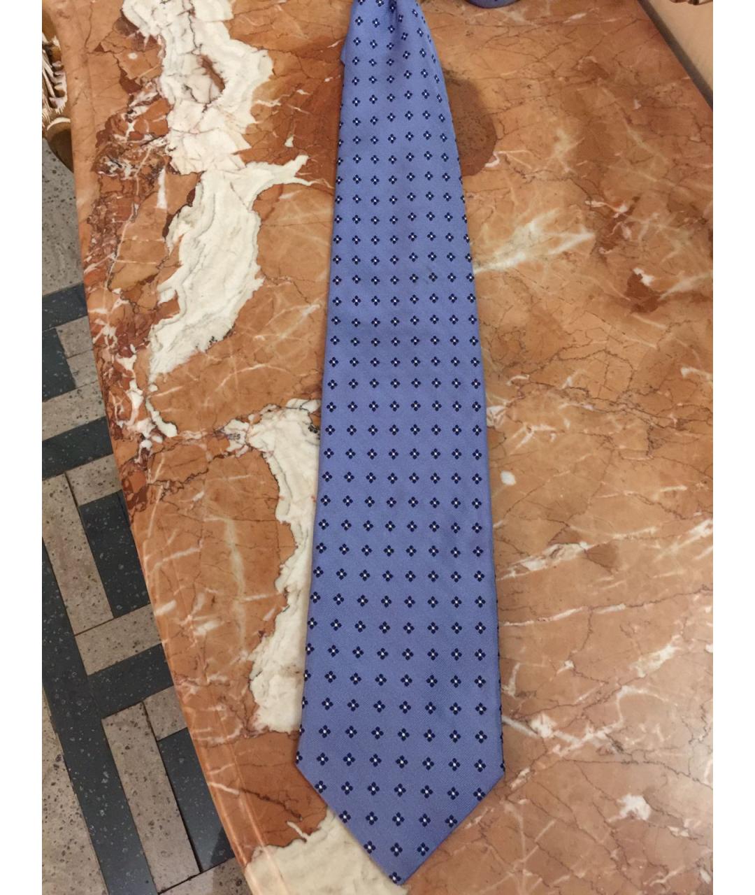 CORNELIANI Голубой шелковый галстук, фото 3