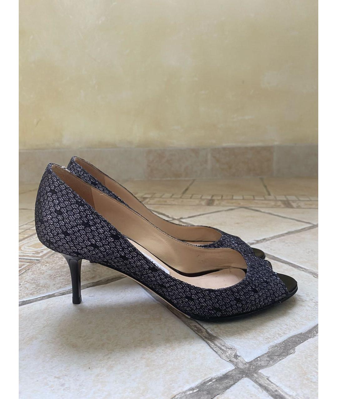 JIMMY CHOO Серебряные кожаные туфли, фото 5