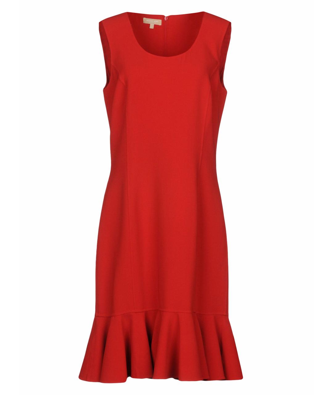MICHAEL KORS Красное шерстяное коктейльное платье, фото 1