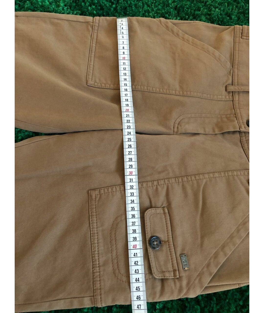 ICEBERG Коричневые хлопко-эластановые брюки узкие, фото 7