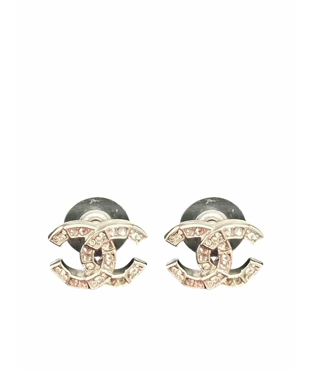 CHANEL Серебряные металлические серьги, фото 1