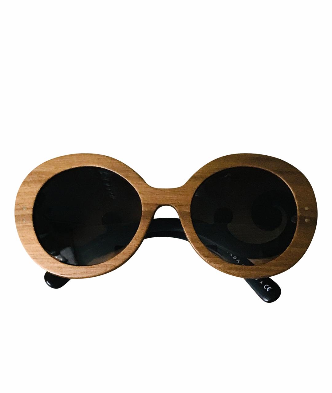 PRADA Деревянные солнцезащитные очки, фото 1