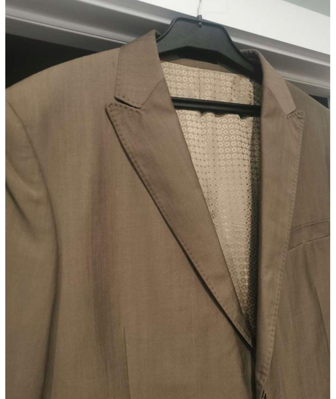 KENZO Коричневый шерстяной пиджак, фото 4