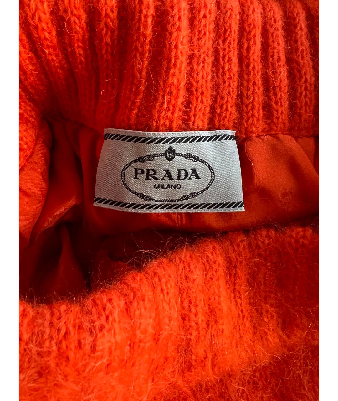 PRADA Оранжевая юбка миди, фото 3