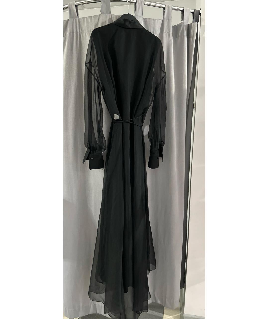 BRUNELLO CUCINELLI Черное шелковое вечернее платье, фото 2