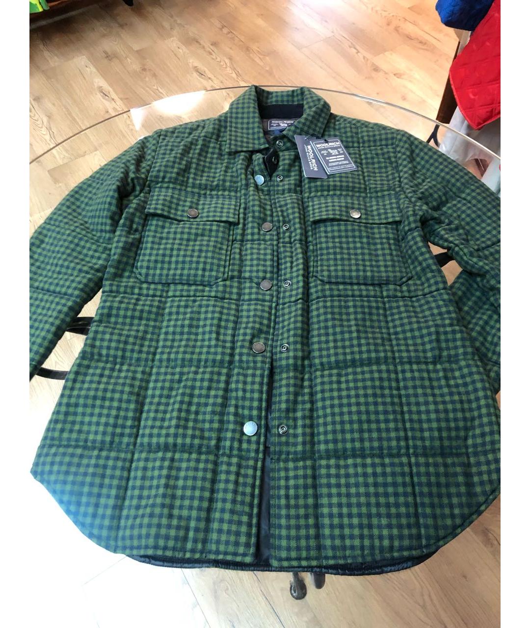 WOOLRICH Зеленая хлопковая куртка, фото 5