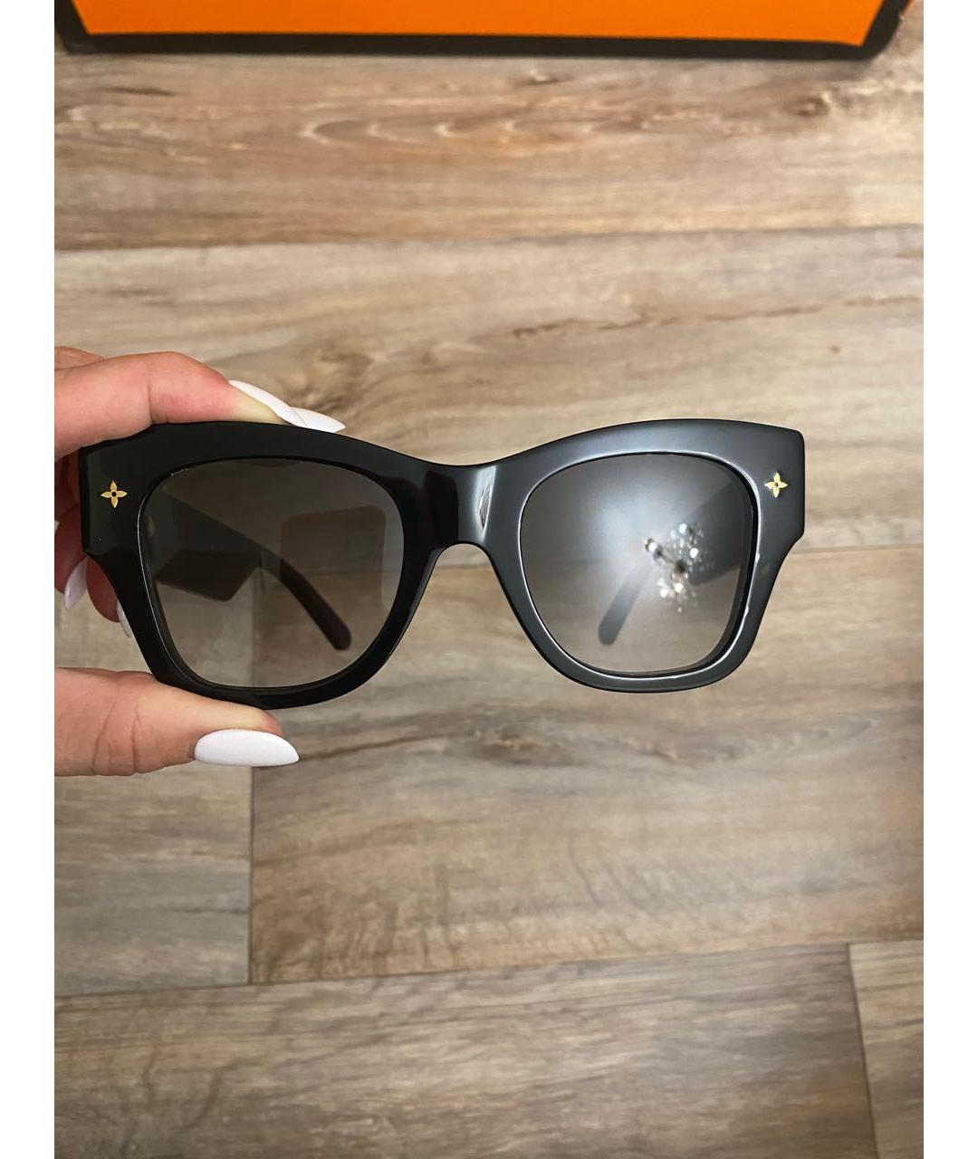 LOUIS VUITTON Черные пластиковые солнцезащитные очки, фото 2