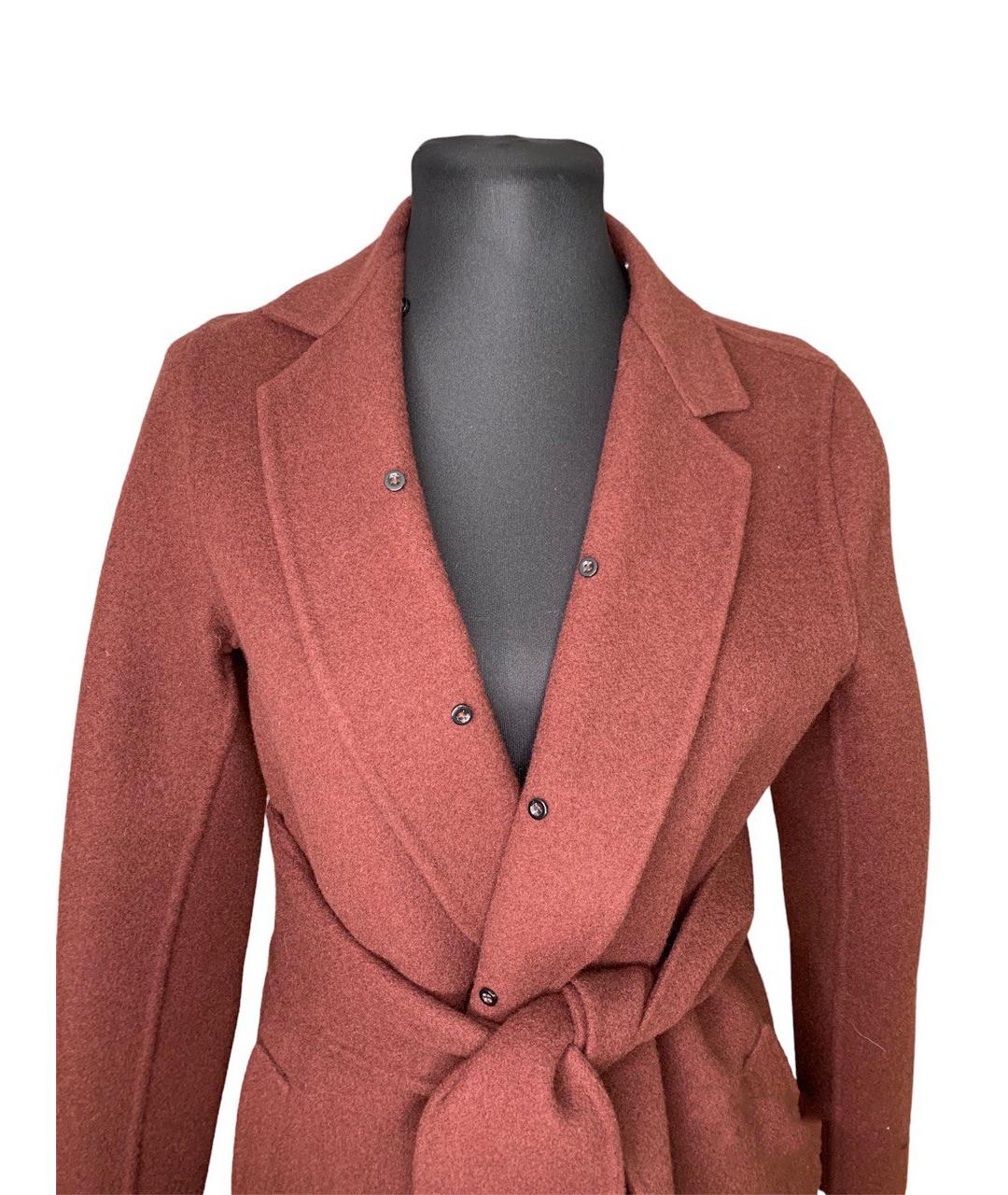 BOTTEGA VENETA Бордовое пальто, фото 3