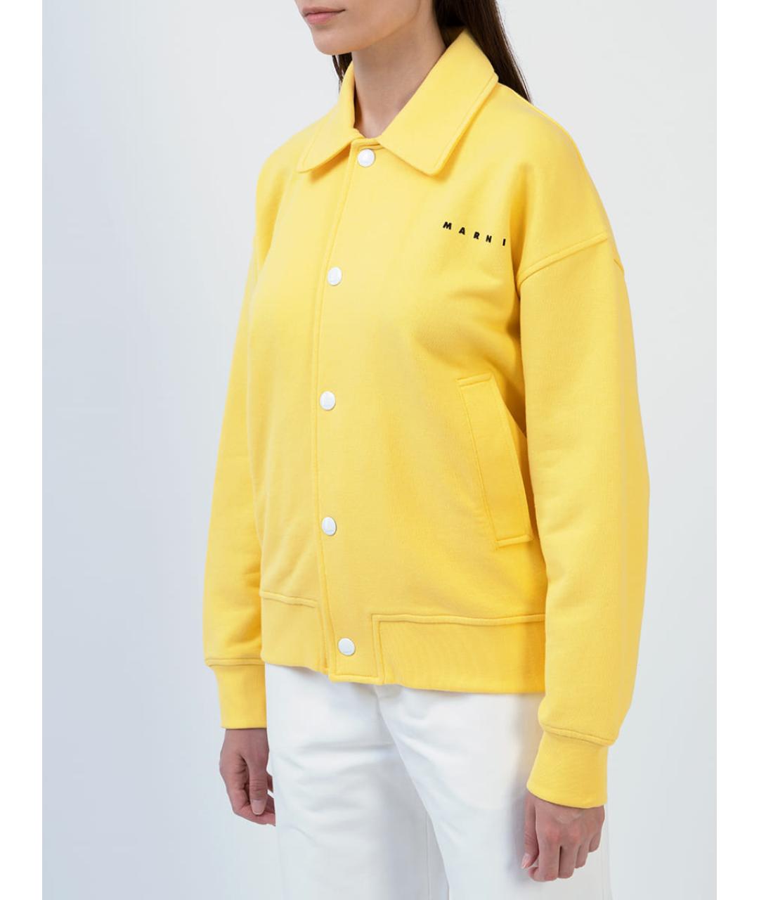 MARNI Желтая хлопковая куртка, фото 5